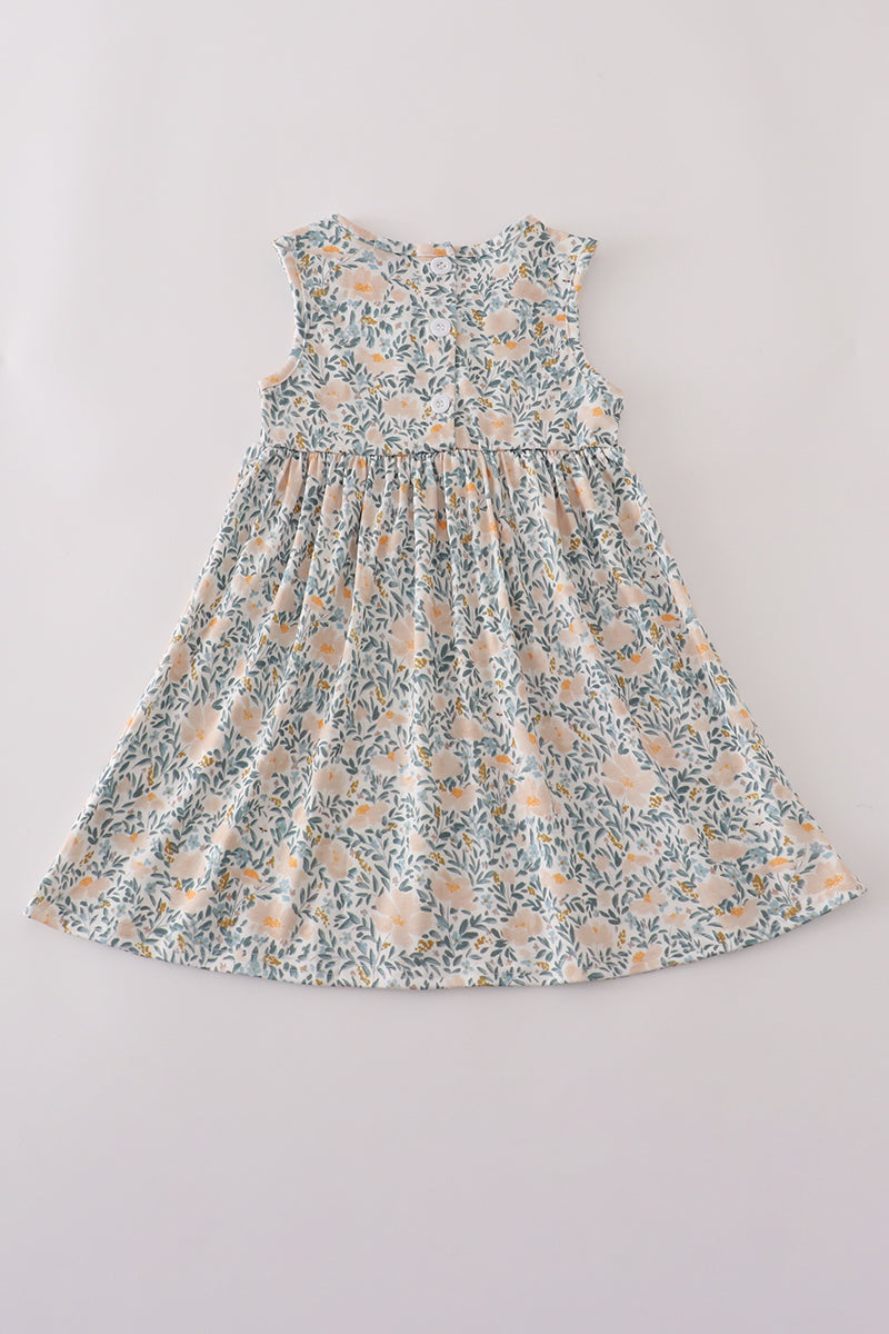 Fall Floral Print Ruffle Mom & Me Dress Set