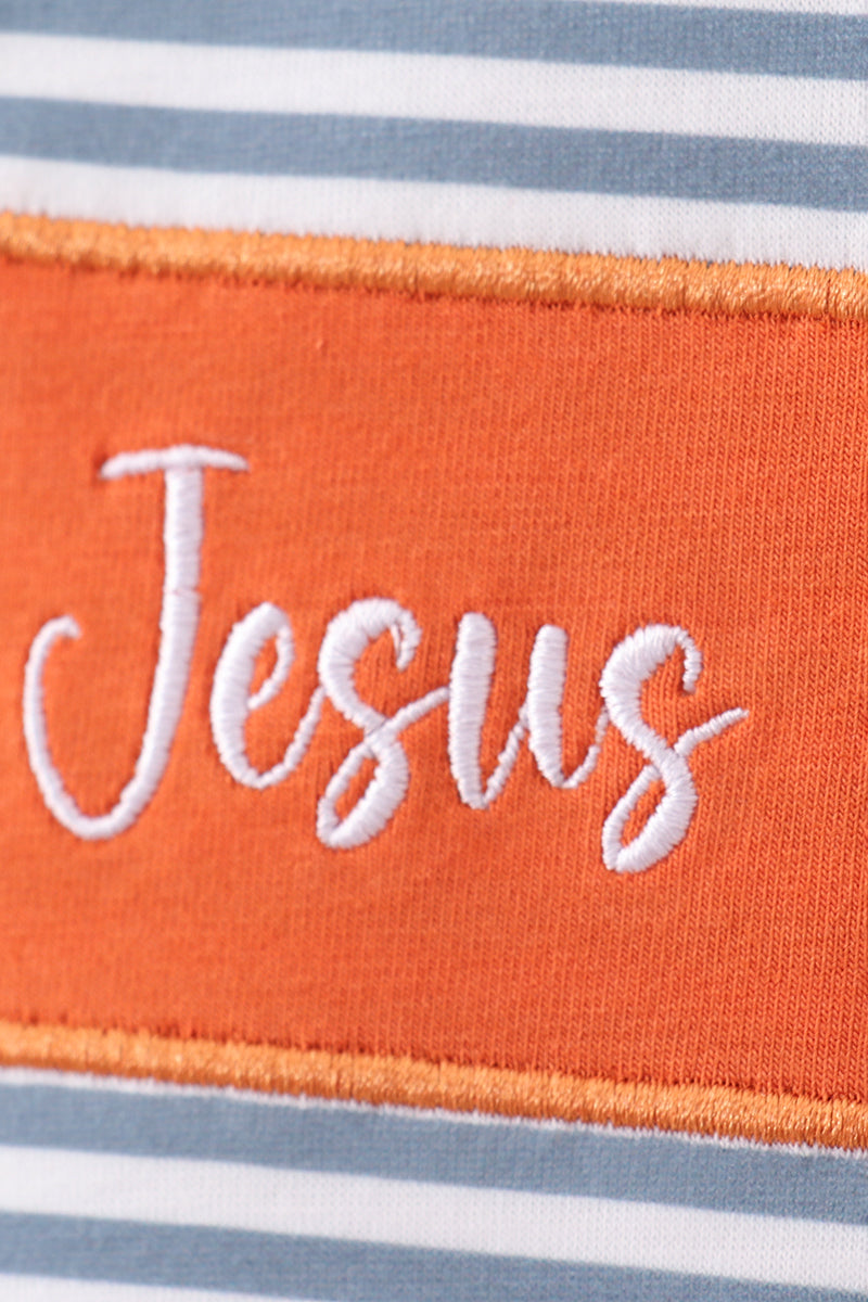 Jesus Loves Me Embroidered Boys’ Pants Set - Sweet Faith-Filled Style