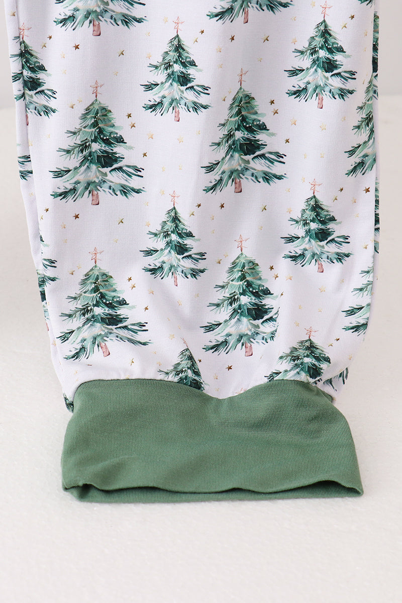 Green Christmas Tree Bamboo Mom Pants - Cozy Holiday Comfort