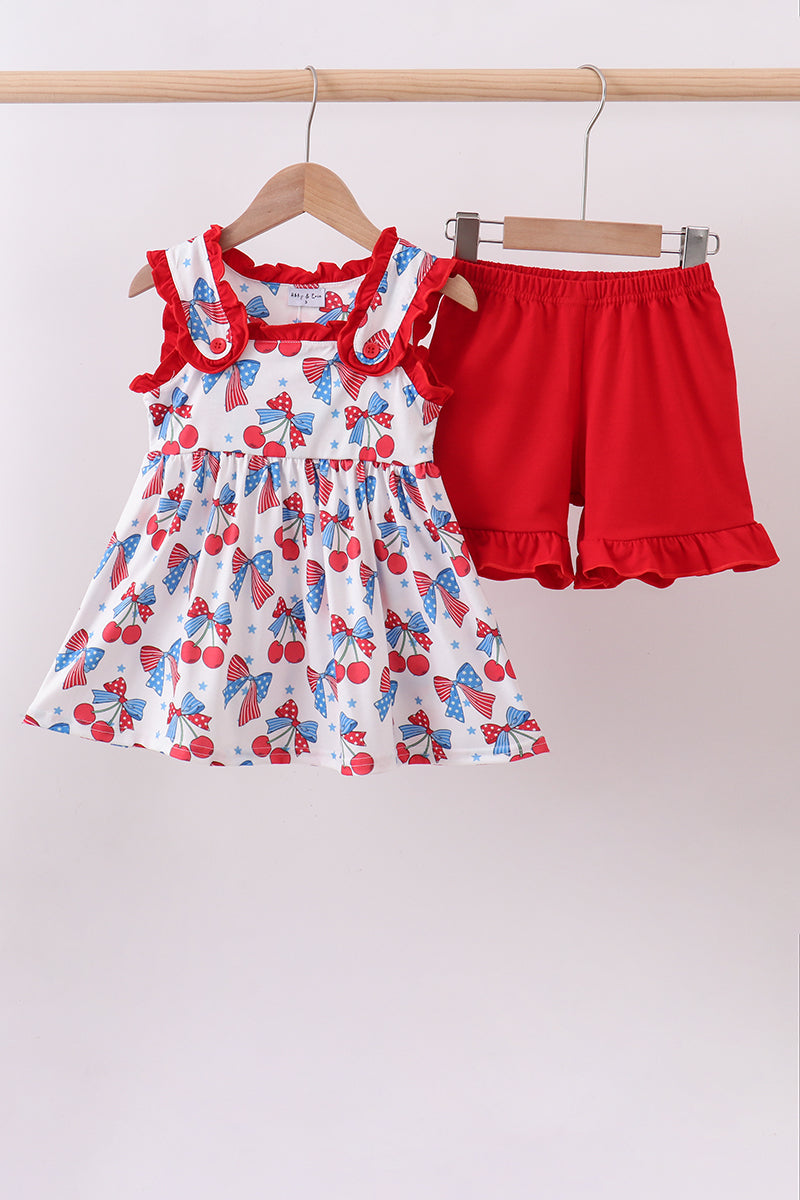 Red Cherry Bow Summer Set