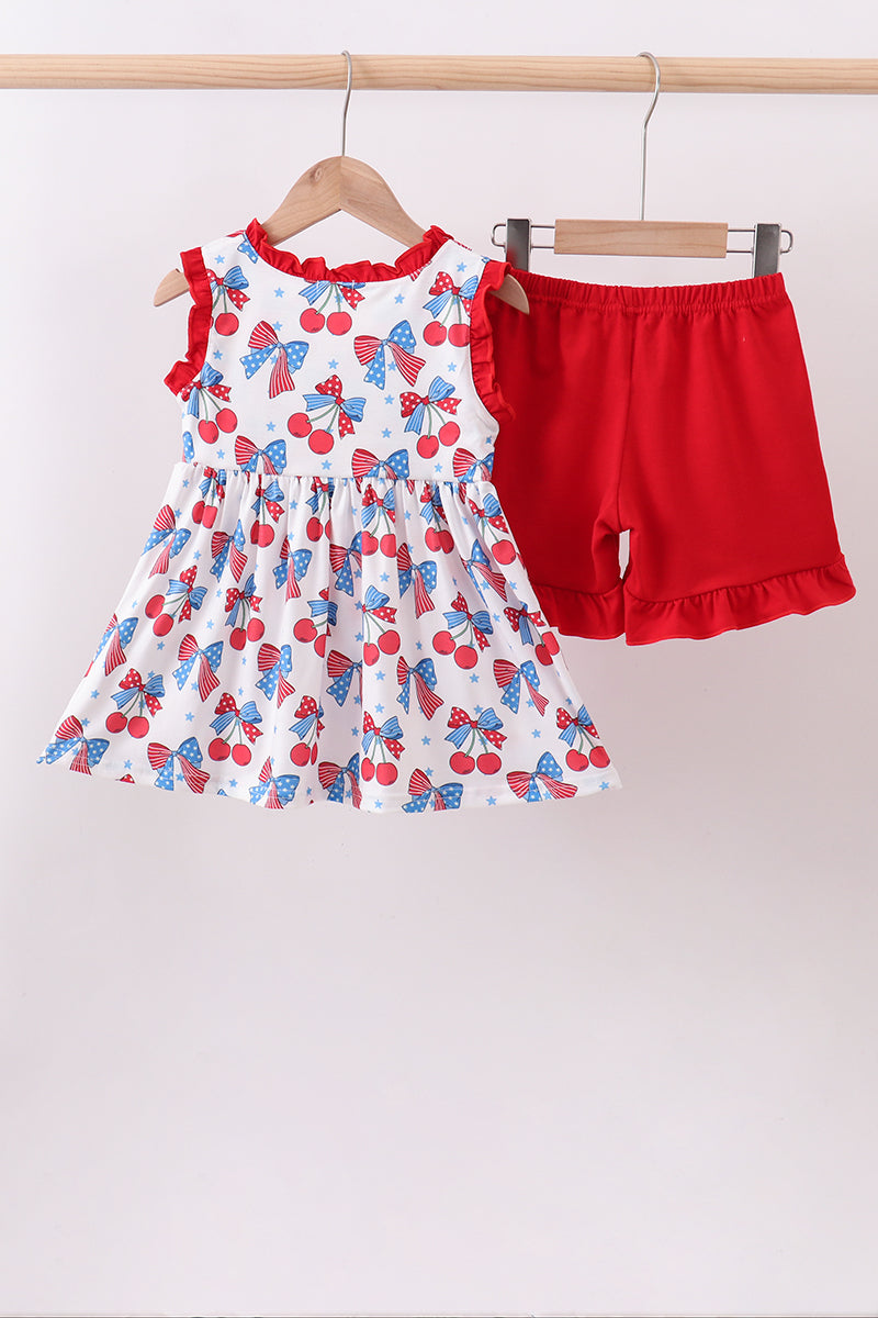 Red Cherry Bow Summer Set