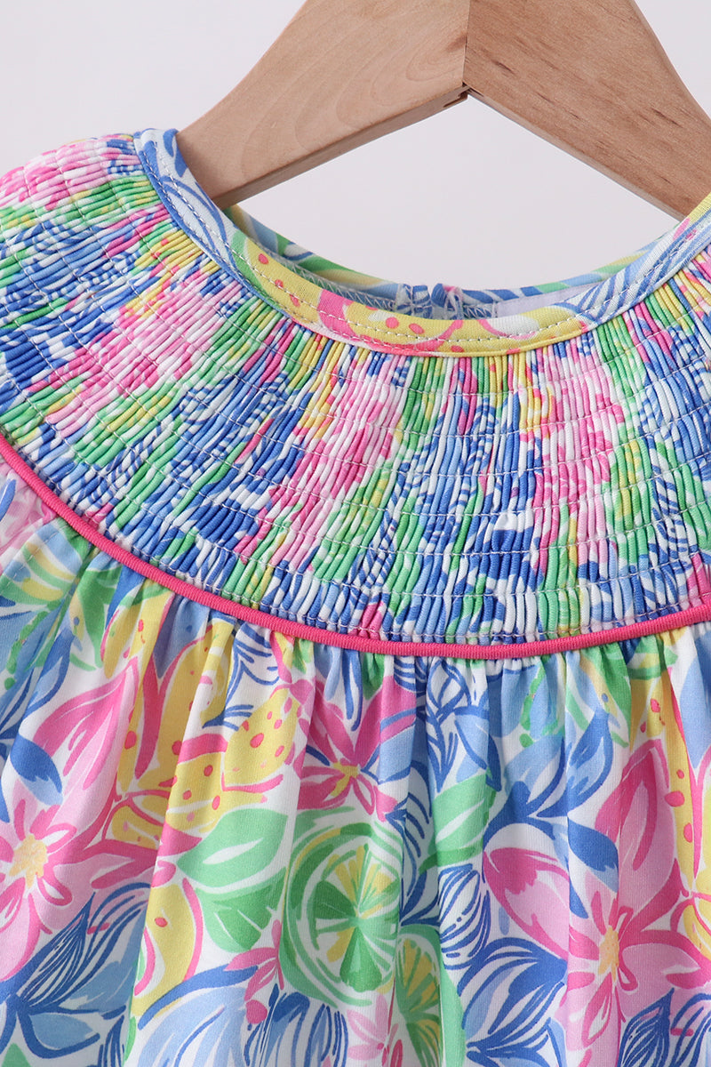 Island Bloom Ruffle Dress