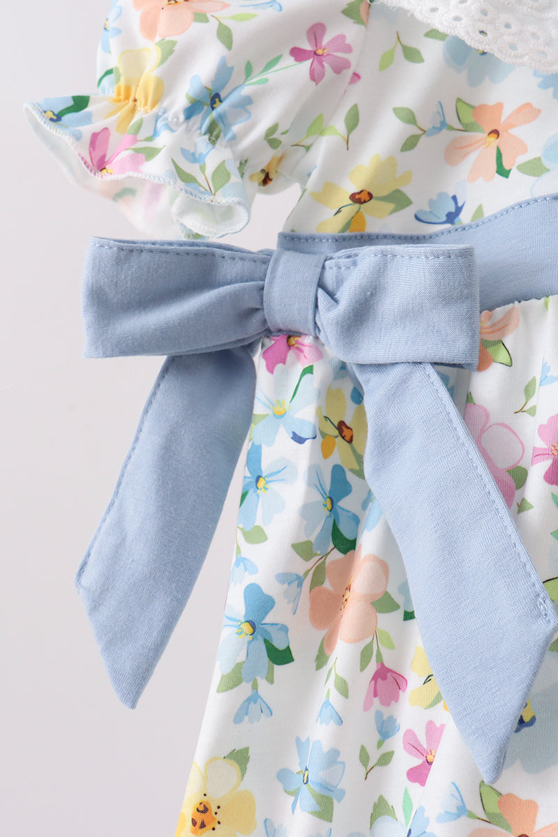 Floral Lace Ruffle Bubble