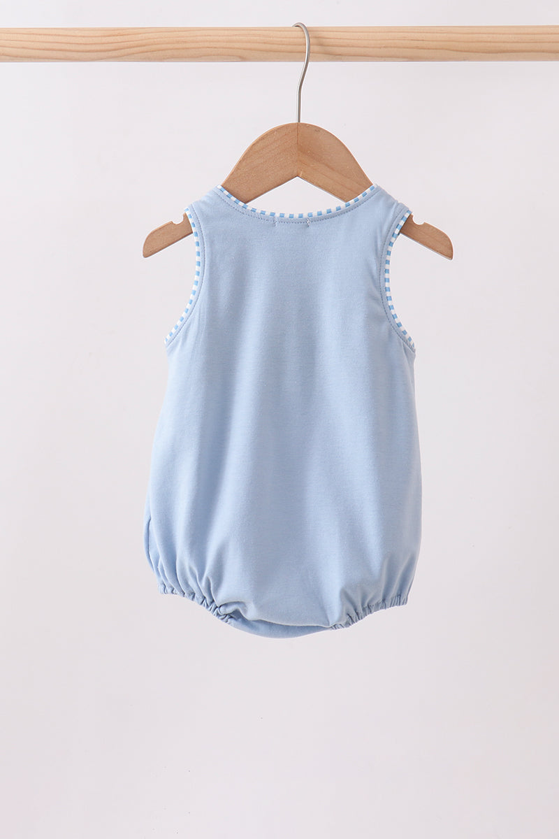Blue Stripe Bubble Romper