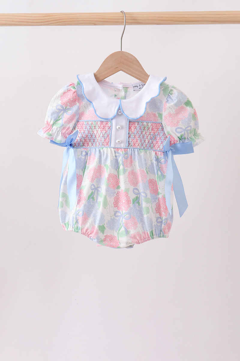 Pearl Accent Hydrangea Bubble Romper