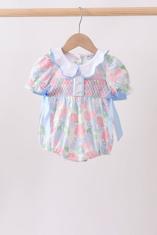 Pearl Accent Hydrangea Bubble Romper