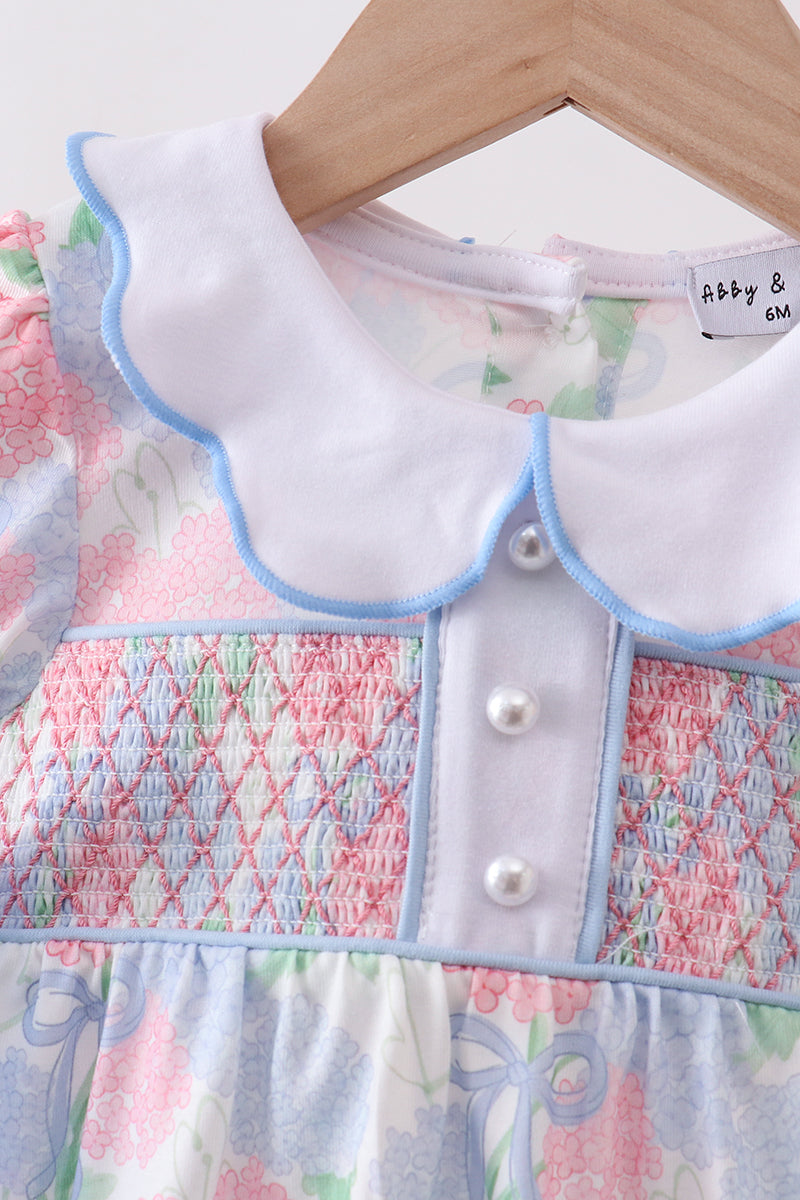Pearl Accent Hydrangea Bubble Romper
