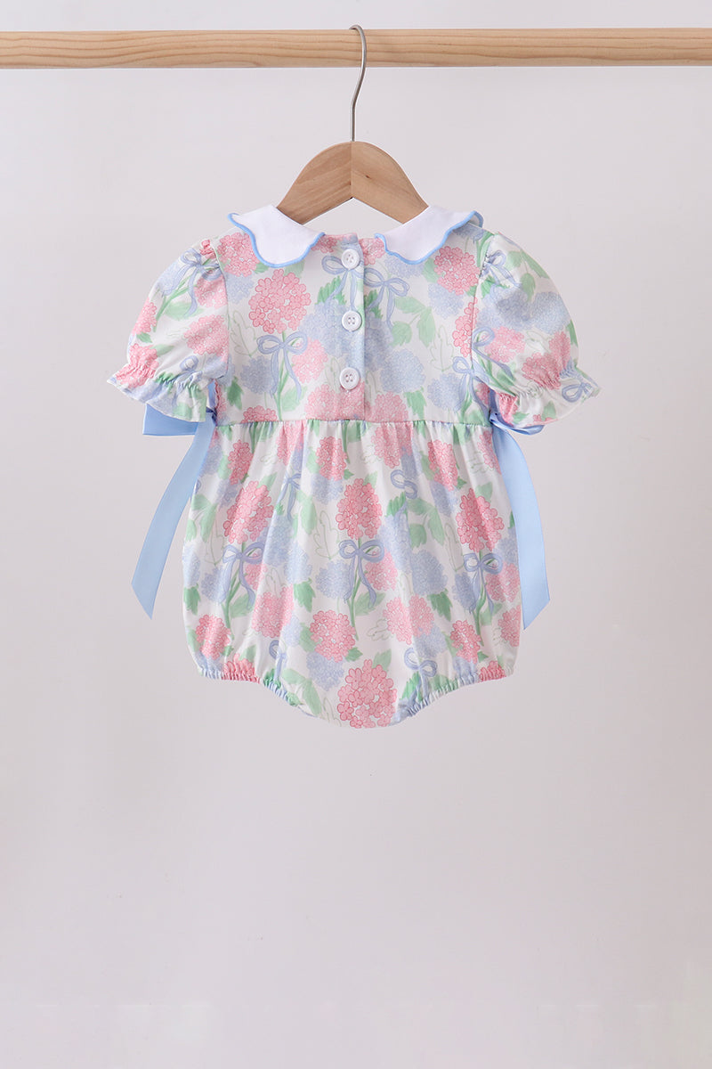 Pearl Accent Hydrangea Bubble Romper