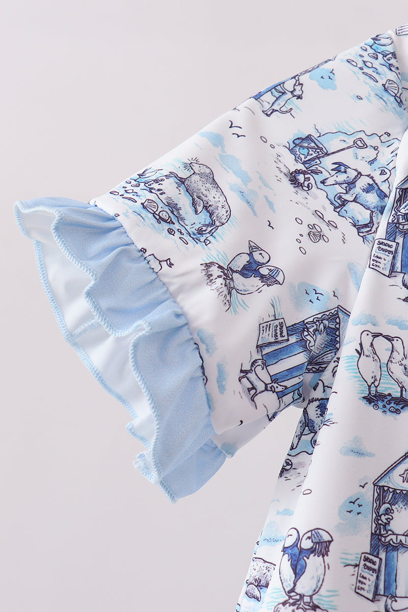 Blue Beach UPF 50+ Swim Cover-Up