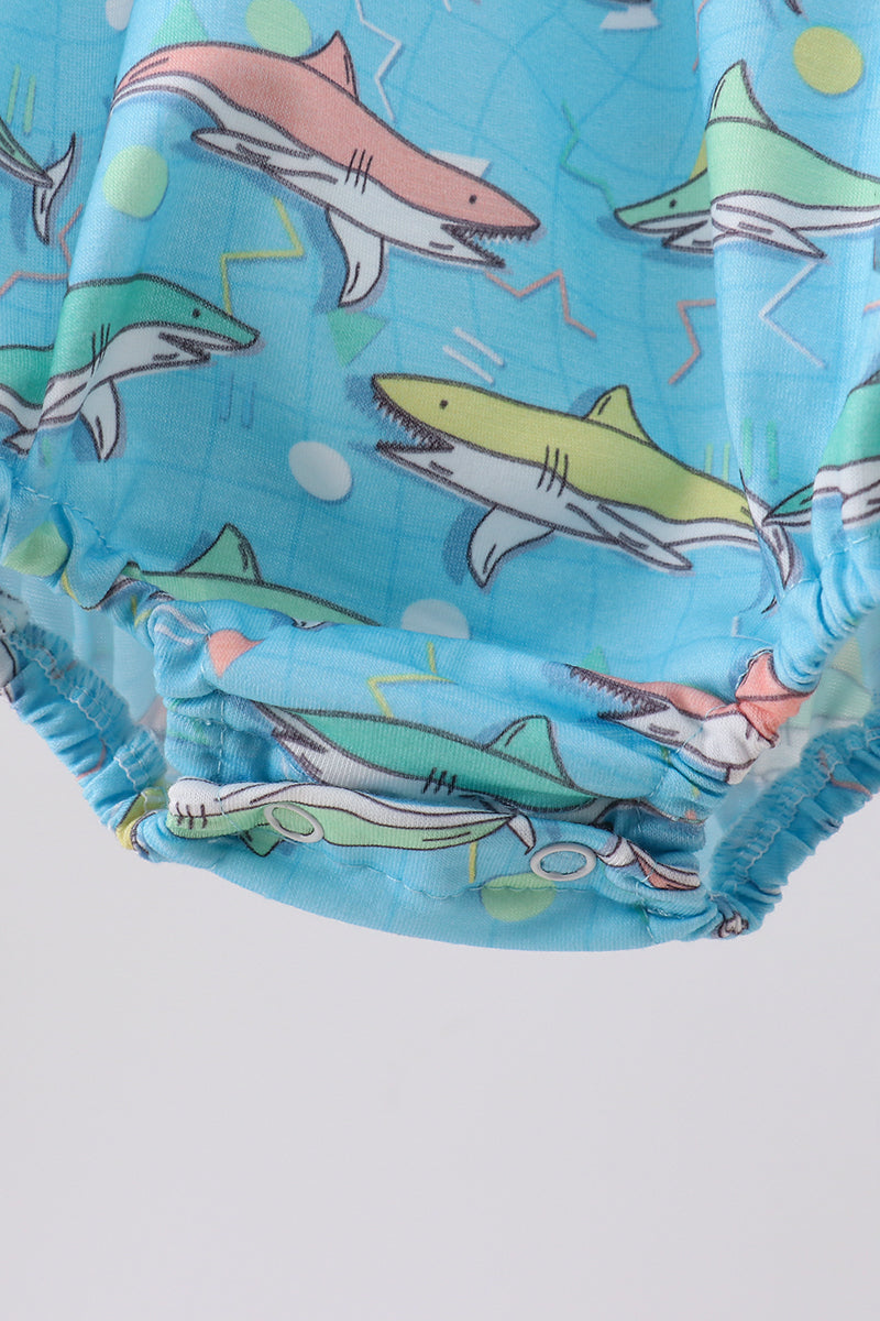 Blue Shark One-Piece Outfit