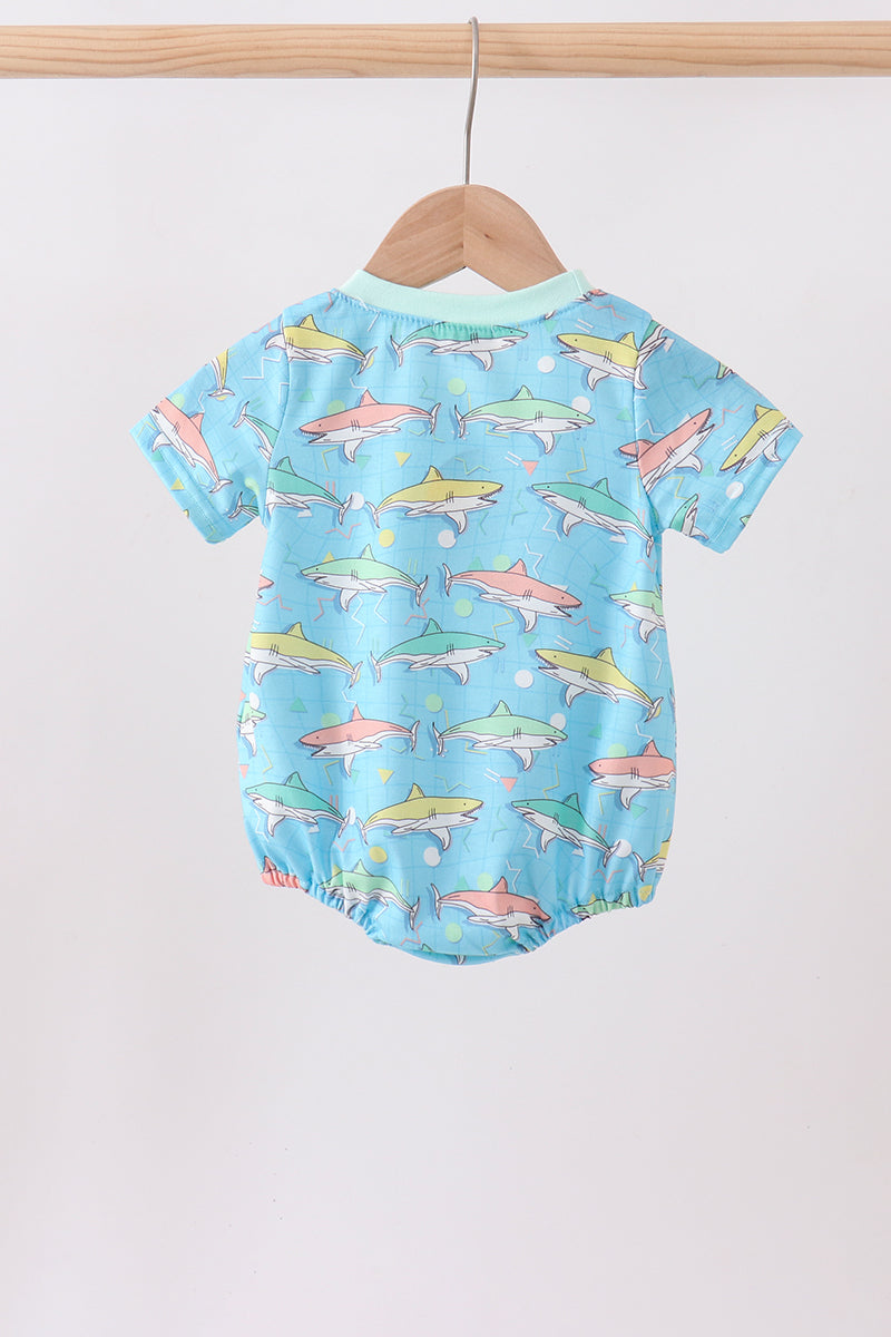 Blue Shark One-Piece Outfit