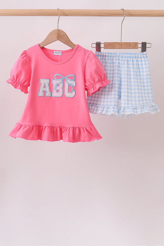 Pink ABC Appliqué Set - Sweet & Stylish Little Girl Look