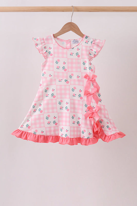 Pink Floral Ruffle Dress – Sweet Floral Girls Dress