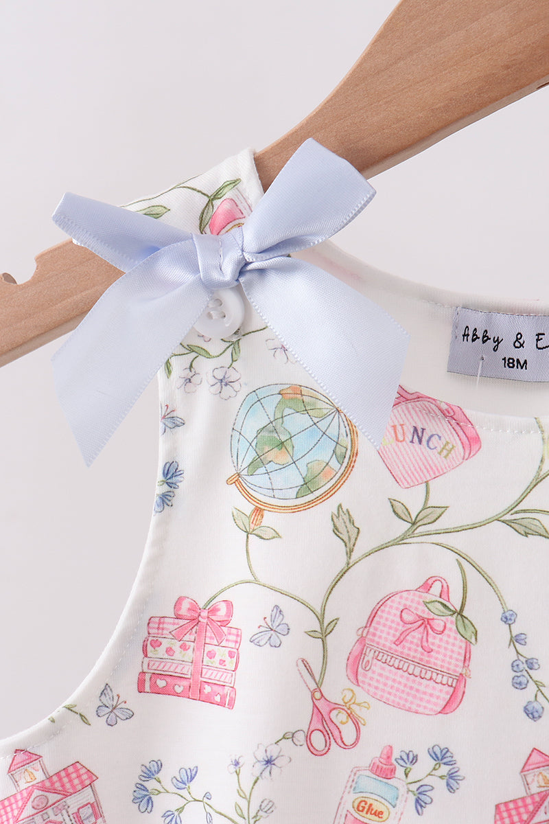 Blue Hydrangea Ruffle Bloomer Set – Garden-Inspired Girls Two-Piece