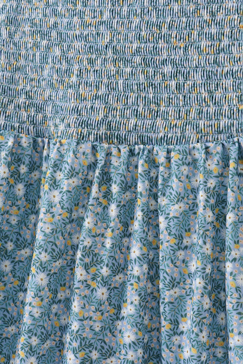 Teal Floral Mom Dress – Mommy & Me Style