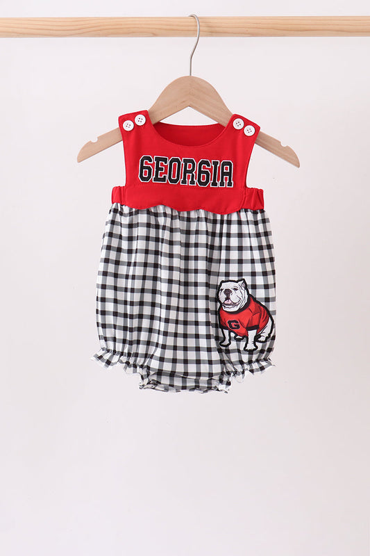 Red Georgia Applique Gingham Bubble