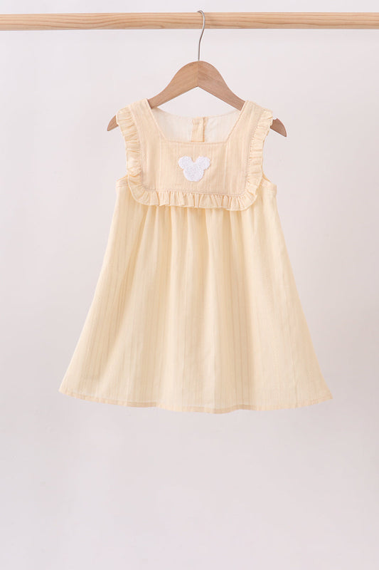 Oatmeal Character French Knot Ruffle Dress – Sweet Girls Artisan Dress