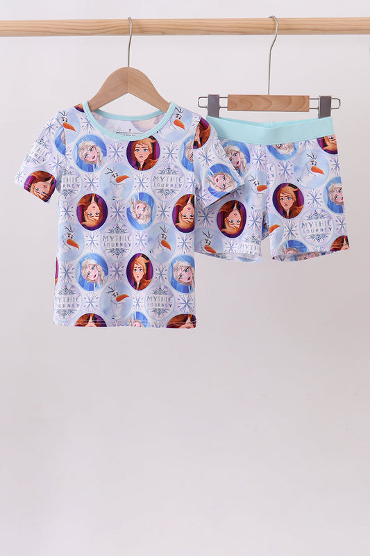 Frozen Character Bamboo Pajama Set - Magical Girls Sleepwear She'll Love