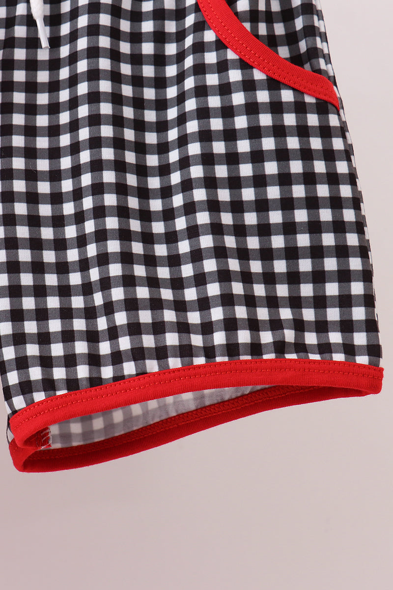 Red Georgia Appliqué Shorts Set - Sweet & Spirited Little Girl Style