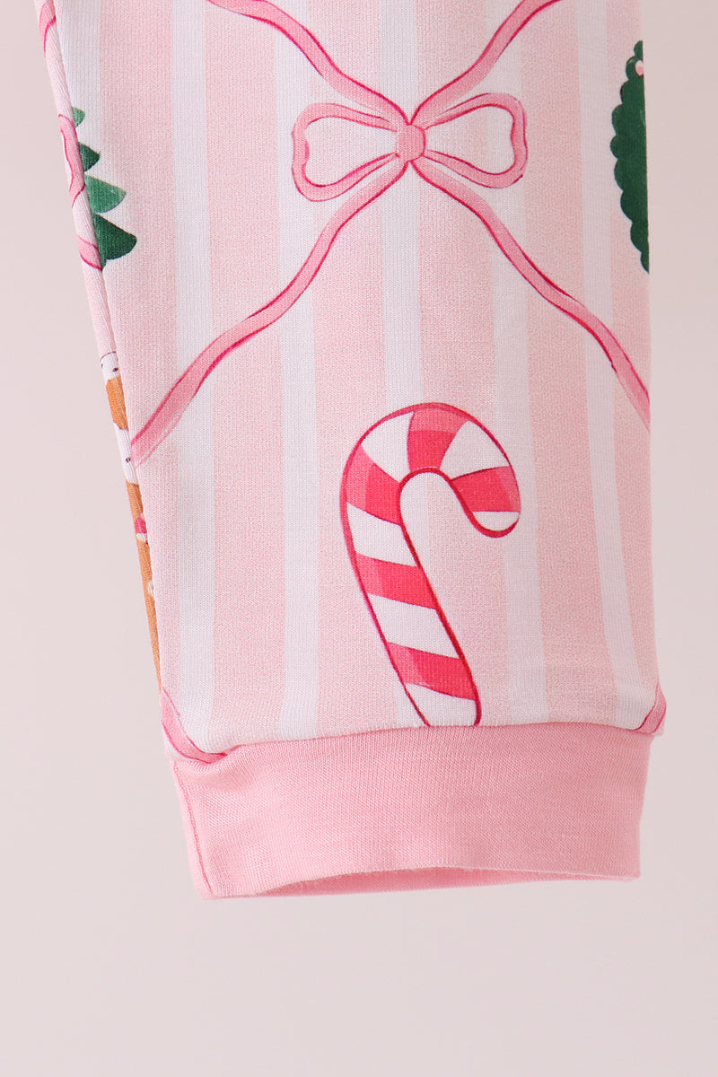 Pink Christmas Tree Bamboo Mom & Me Pajamas - Sweet Matching Holiday Nights