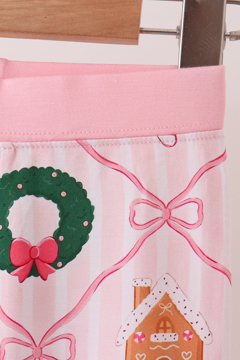Pink Christmas Tree Bamboo Mom & Me Pajamas - Sweet Matching Holiday Nights