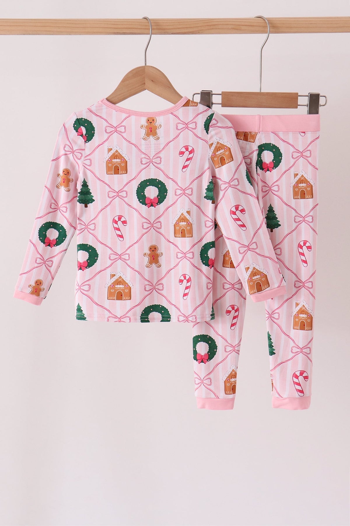 Pink Christmas Tree Bamboo Mom & Me Pajamas - Sweet Matching Holiday Nights