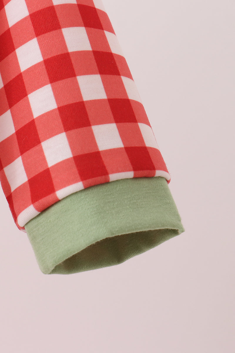 Red Gingham Goose Embroidered Romper - Sweet Everyday Style for Baby Boys