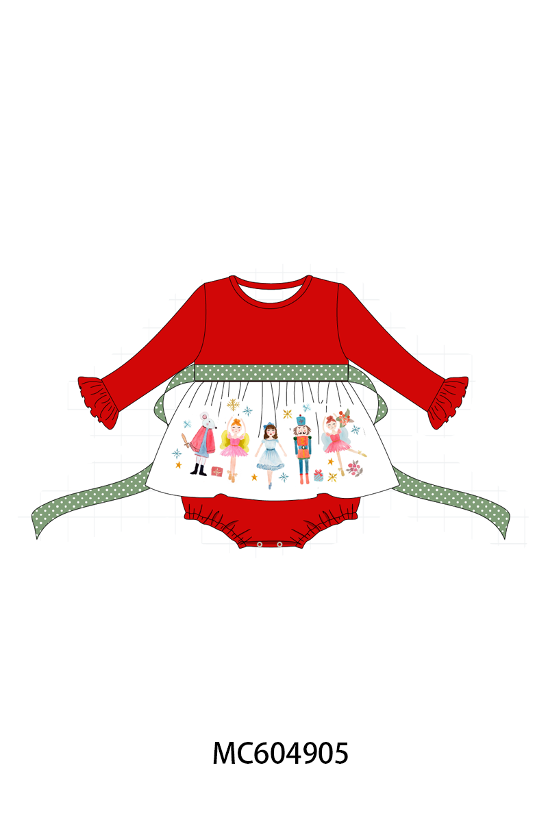 Red Nutcracker Ruffle Bubble - Sweet Christmas Style for Baby Girls