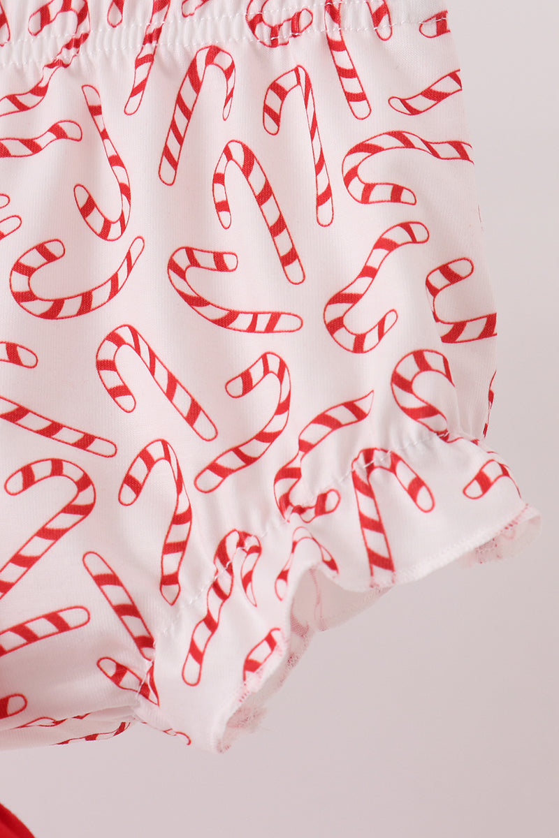 Red Candy Cane Sequin Bloomer Set