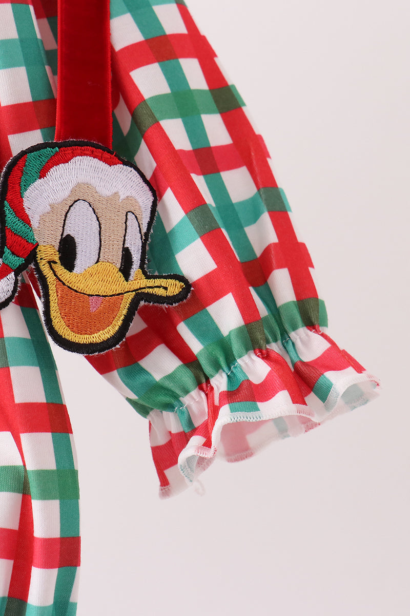 Red & Green Christmas Character Gingham Bubble - Sweet Baby Girl Holiday Style