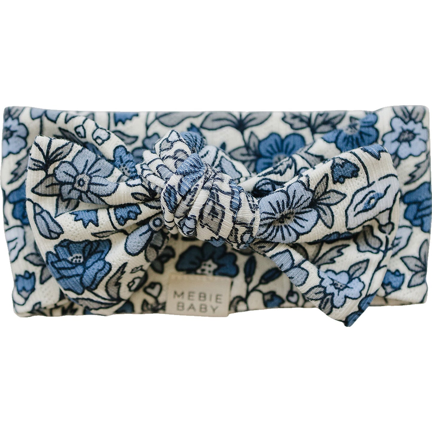 Bluebell Pointelle Bamboo Head Wrap by Mebie Baby