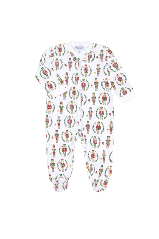 Christmas Nutcrackers Zipper Footie - Cozy Holiday Sleepwear for Baby