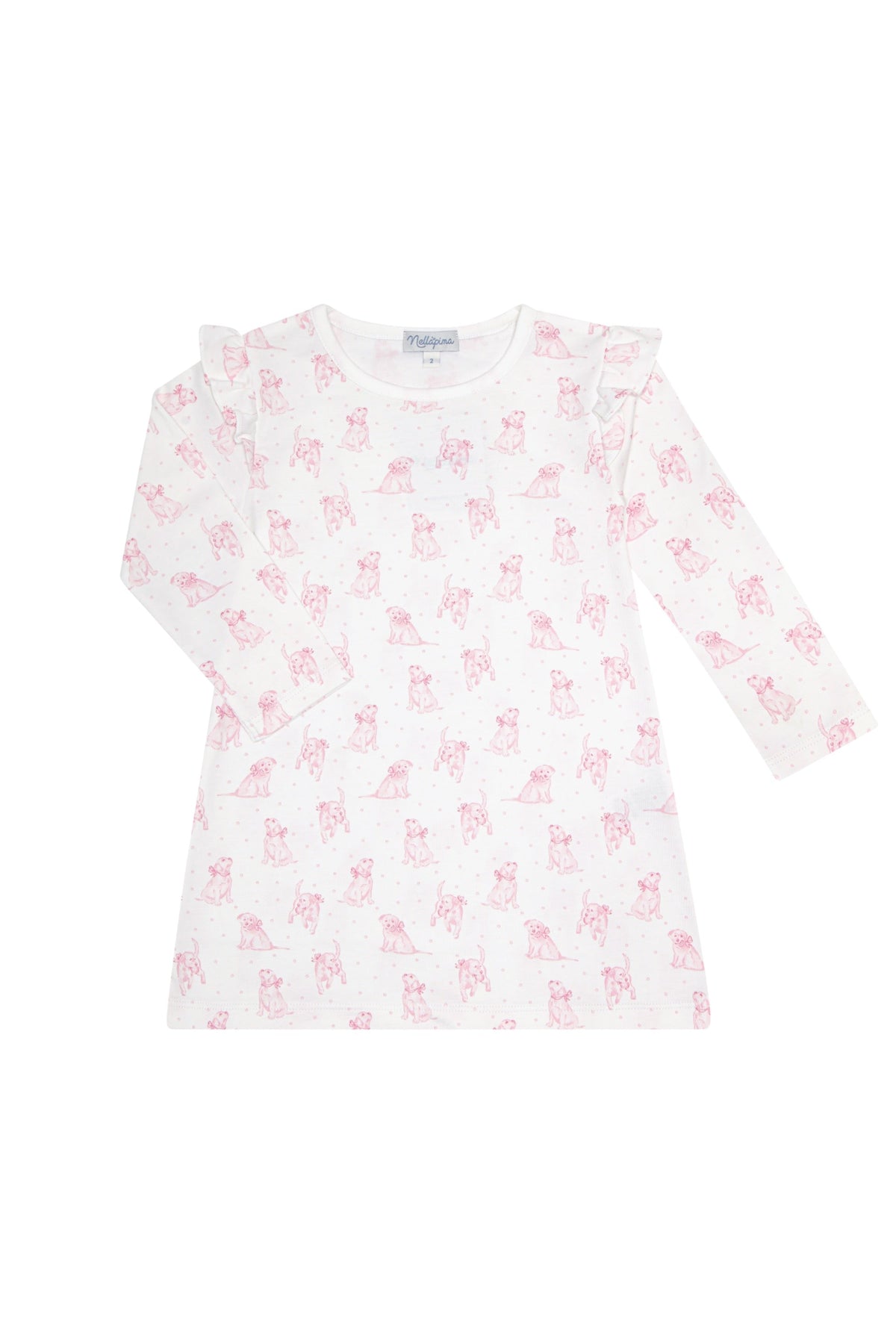 Pink Puppy Love Print Playtime Dress - Sweet & Playful Little Girl Style