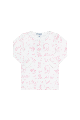 Pink Lone Star Toile Pajamas - Sweet & Soft Baby Girl Style