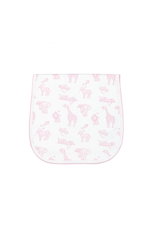 Pink Safari Burp Cloth - Sweet Baby Girl Essential