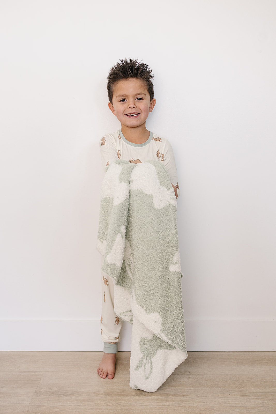 Bunny Ribbed Bamboo Cozy Set by Mebie Baby