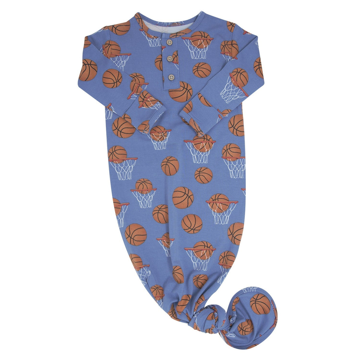 Basketball Hoops Knotted Baby Gown - Sweet Bedtime for Baby Boys