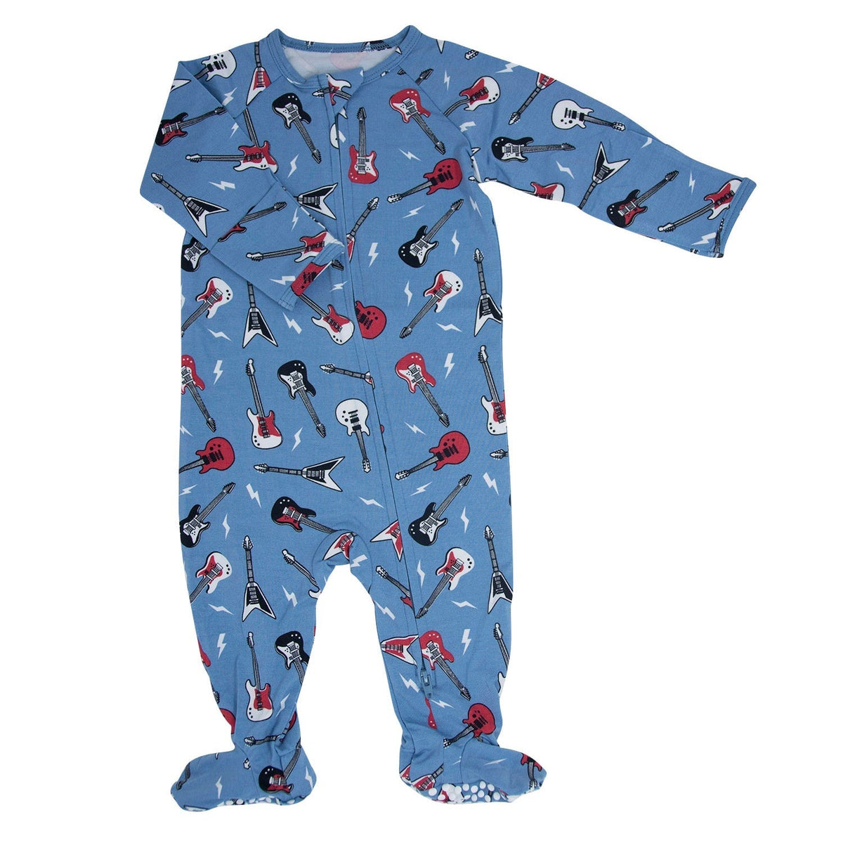 Electric Guitars Rockstar Zipper Footie - Adorable Baby Boy Look