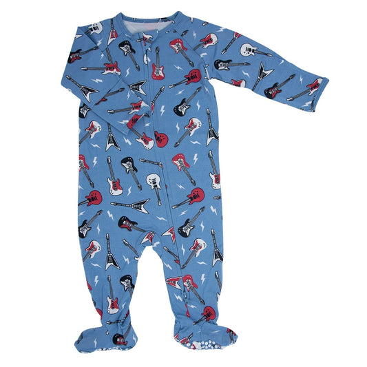 Electric Guitars Rockstar Zipper Footie - Adorable Baby Boy Look