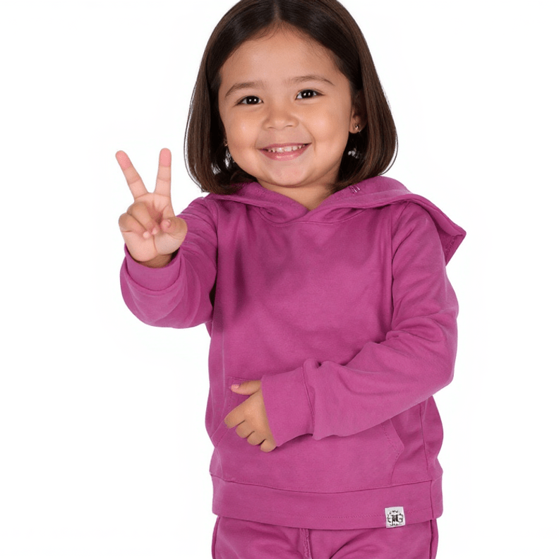 Raspberry Rose Hooded Jogger Set