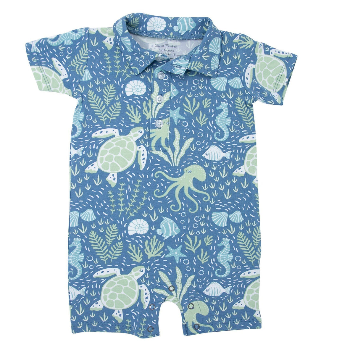 Under The Sea Polo Romper - Adorable Baby Boy Look