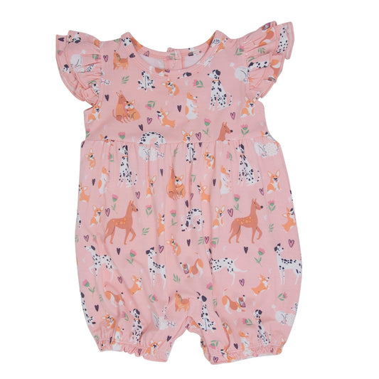 Dalmatian Poodle Puppy Ruffle Romper - Adorable Baby Girl Style