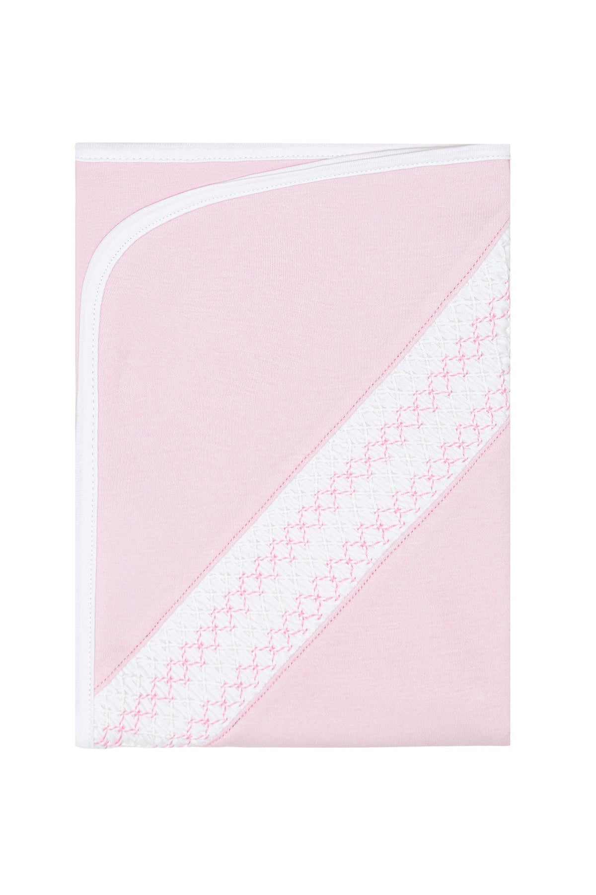 Signature Smocked Girls Receiving Blanket - Heirloom-Quality Baby Girl Keepsake
