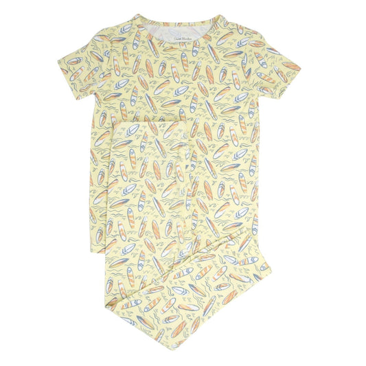 Surfboard Waves Big Kid Pajama S/S - Cozy Boys Sleepwear