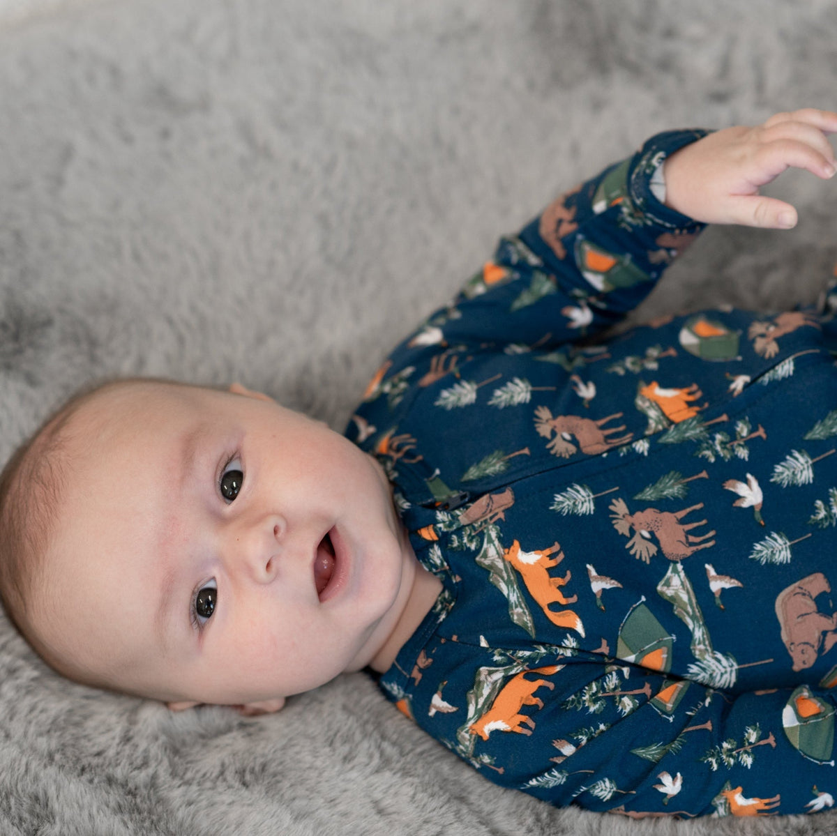 True Grit Zipper Footie - Cozy Baby Boy Bedtime