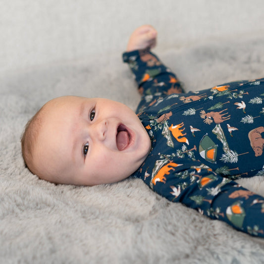 True Grit Zipper Footie - Cozy Baby Boy Bedtime